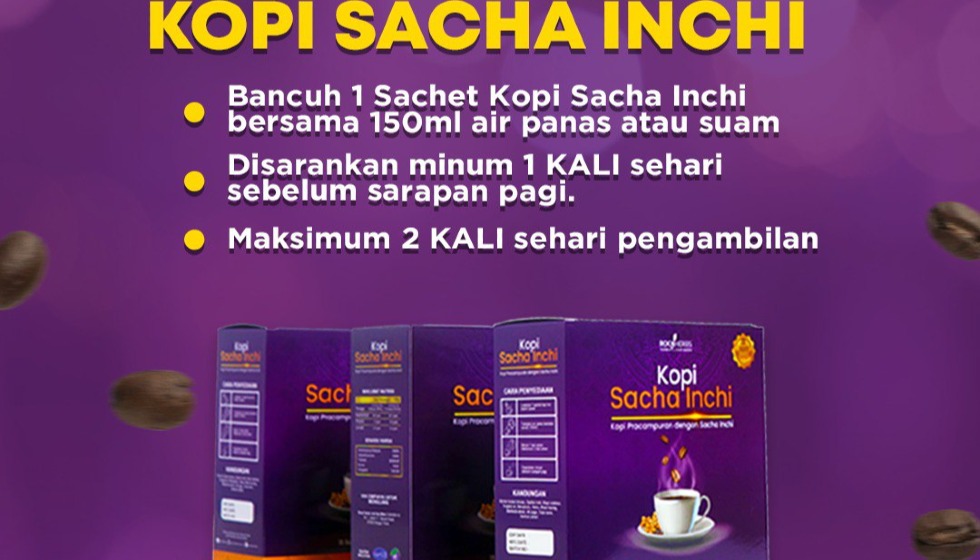 1 KOTAK KOPI SACHA INCHI